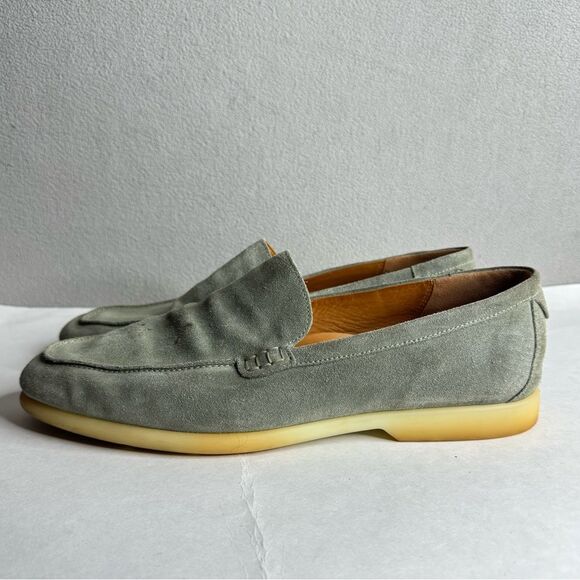 Ecco City Tray Lite Men's 45Sip on Green Suede Leather Loafers Size 45/11/11.5 - Picture 1 of 16